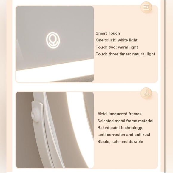 Vanity Mirror W Lights Bear Shape Hollywood Mirror NWT - Picture 6 of 9